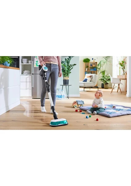 BCS71HYG1 2si 1 arada Süpürme ve Silme Unlimited 7 ProHygienic Aqua Beyaz