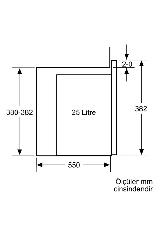 BEL554MB2  Serie 6 Ankastre Mikrodalga, Izgara Fonksiyonlu 59 x 38 cm Siyah