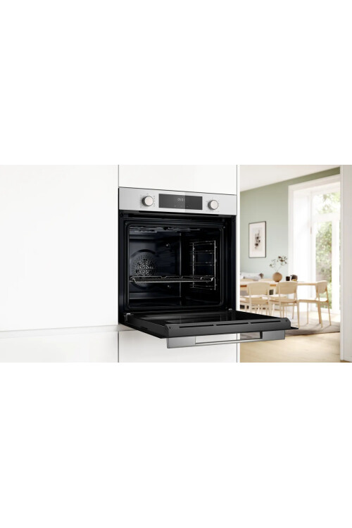 HUA717BV0 Serie 4 Buhar Destekli Ankastre Fırın 60 x 60 cm Beyaz