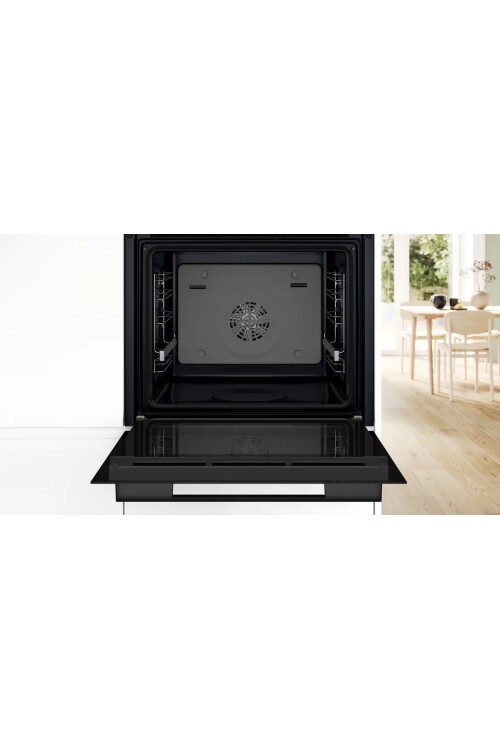 HUA736EG0T Serie 4 Buhar Destekli Ankastre Fırın 60 x 60 cm Black Inox