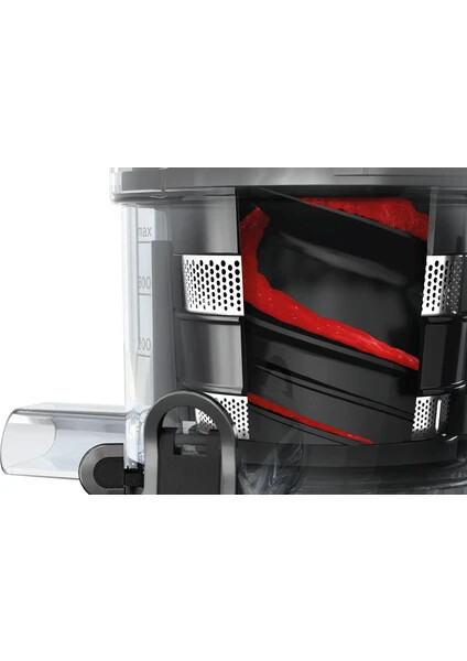 MESM731M VitaExtract Yavaş Sıkım Katı Meyve Sıkacağı VitaExtract 150 W Siyah, Fırçalanmış paslanmaz çelik