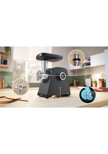 MFWS440B Serie 4 Gıda Kıyma Makinesi MultiPower Series 4 1900 W Siyah, Siyah