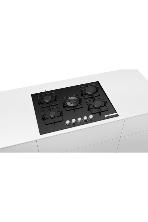 PNQ7B6O12O Serie 4 Gazlı Ocak 75 cm Sert cam, Siyah