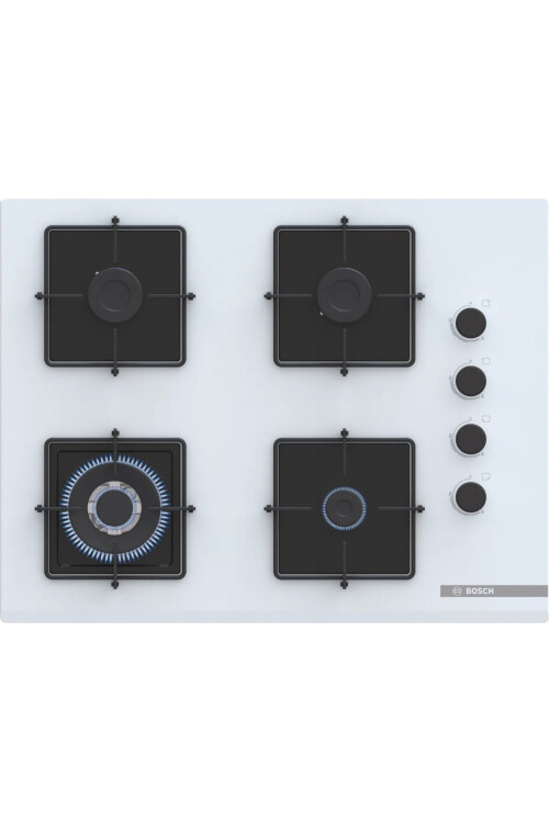 POH7C2P30O Serie 4 Gazlı Ocak 67 cm Sert cam, Beyaz