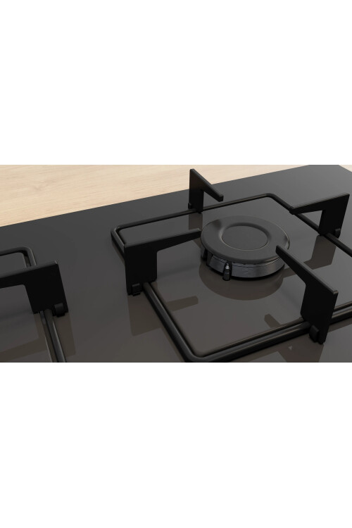 POP6C6P31O  Serie 4 Gazlı Ocak 60 cm Sert cam, Siyah
