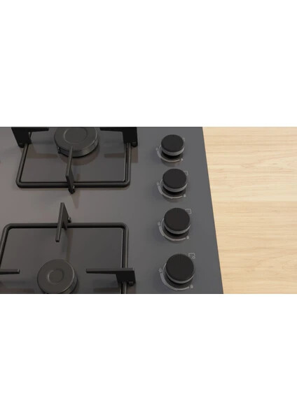 POP6C9P30O Serie 4 Gazlı Ocak 60 cm Sert cam, Antrasit gri