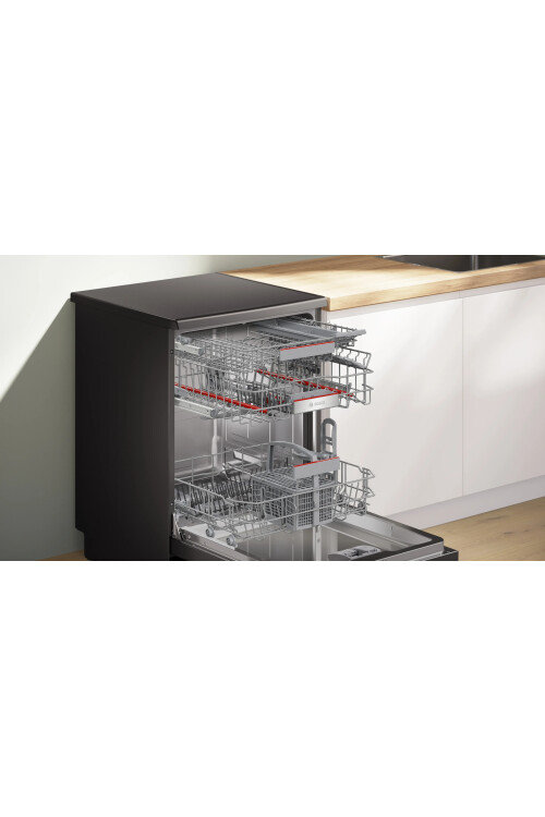 SMP6ENC60T  Serie 6 Solo Bulaşık Makinesi 60 cm Kolay Temizlenebilir Siyah Inox