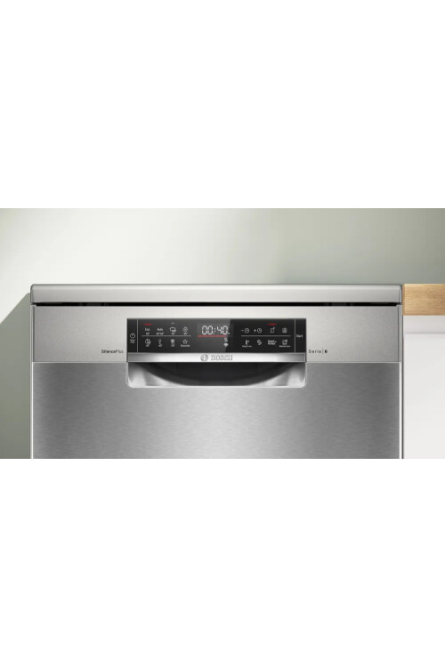 SMS6EAI81T  Serie 6 Solo Bulaşık Makinesi 60 cm Paslanmaz çelik parmak izi tutmaz