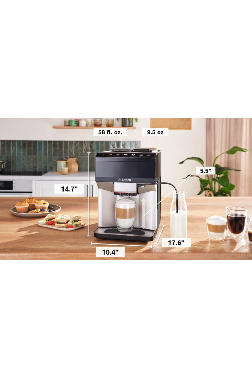 TPE40307  Serie 4 Tam Otomatik Kahve Makinesi VeroCafe Metalik inoks gümüş, Piyano siyah