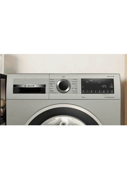 WGA252ZXTR Serie 4 Çamaşır Makinesi 10 kg 1200 dev./dak., Gümüş