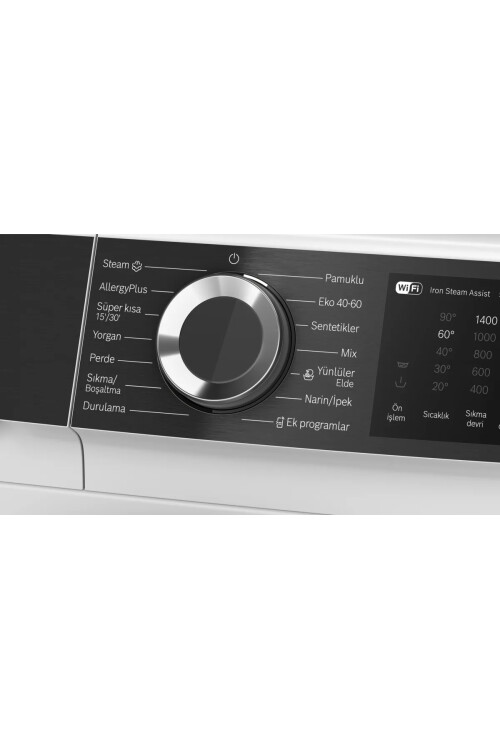 WGK244Z0TR Serie 6 Çamaşır Makinesi 9 kg 1400 dev./dak., Beyaz