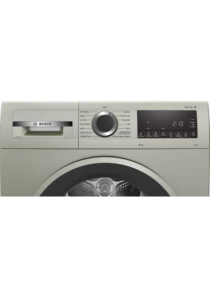 WQG2410TTR Serie 4 Isı Pompalı Kurutma Makinesi 9 kg Gümüş