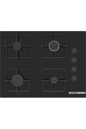POP7C6P30O  Serie 4 Gazlı Ocak 67 cm Sert cam, Siyah